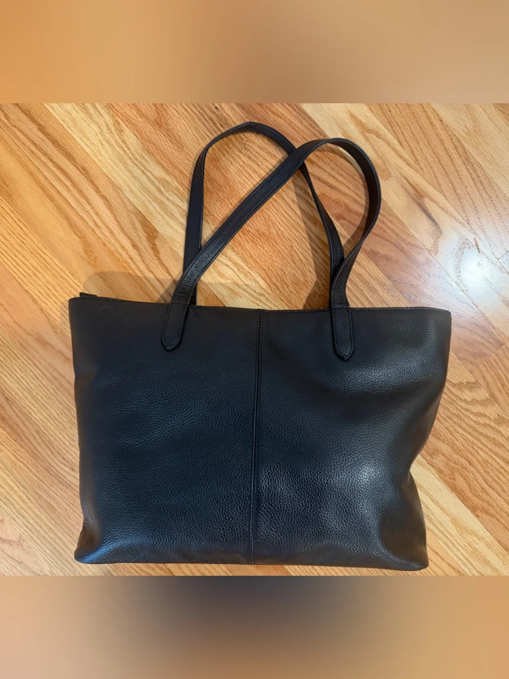 Onna Ehrlich Black Pebbled Leather Tote Shoulder Bag